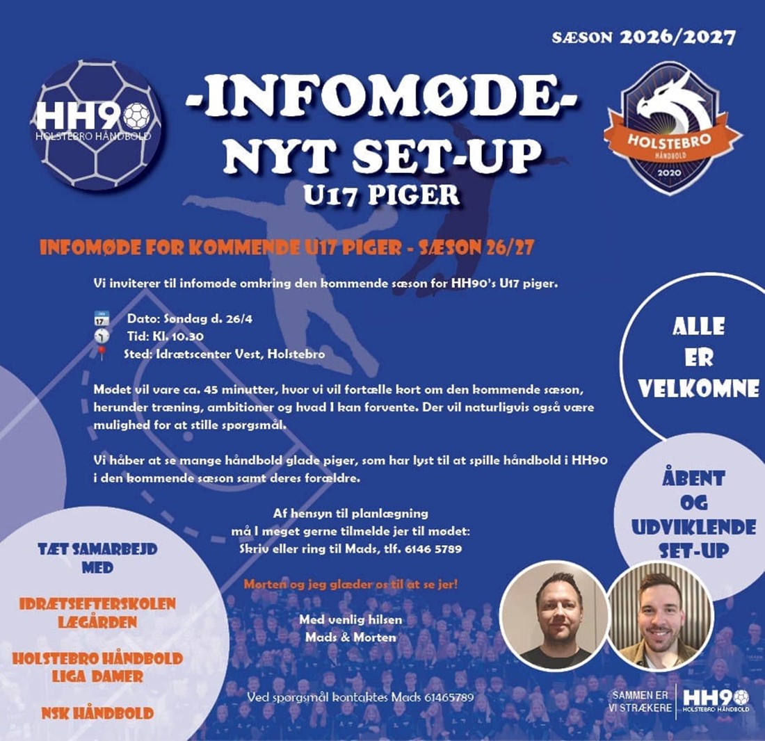 INFOMØDE for Piger U17, for sæson 26/27